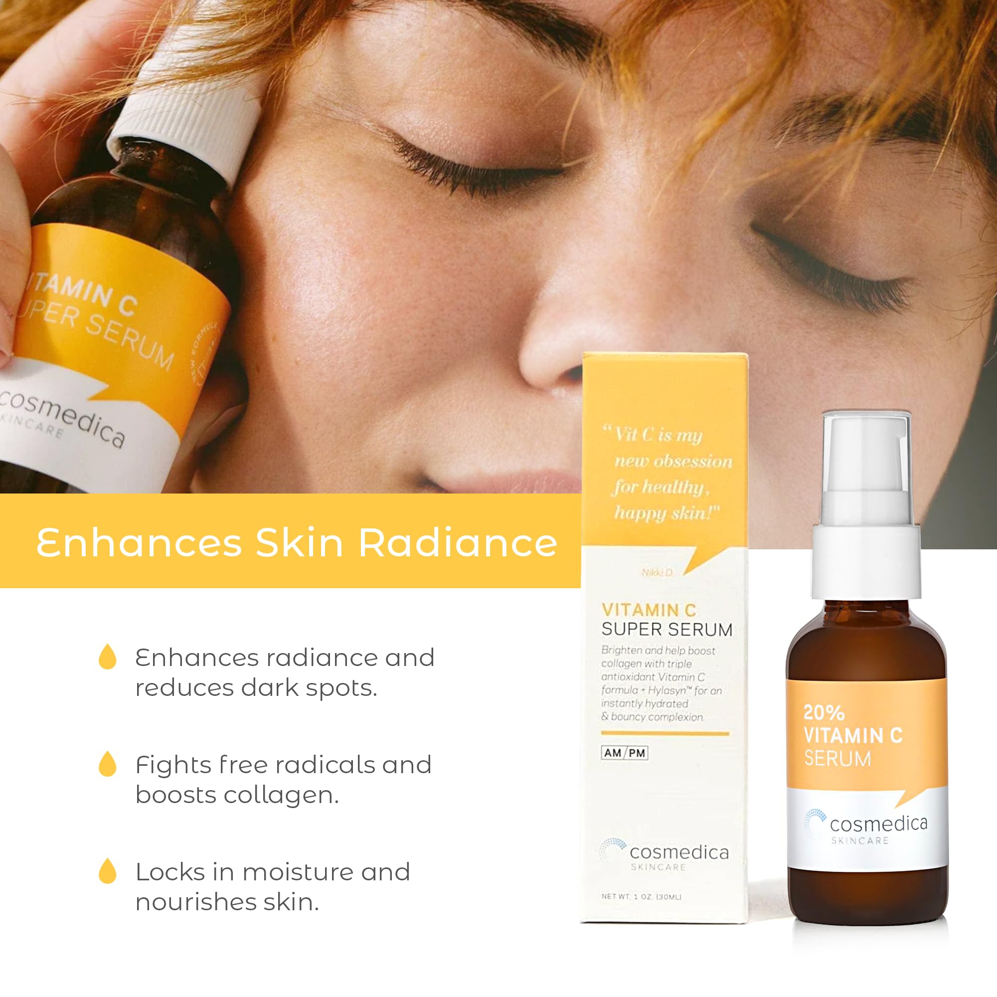 Cosmedica Skincare Set packaging showing dopp kit-friendly design