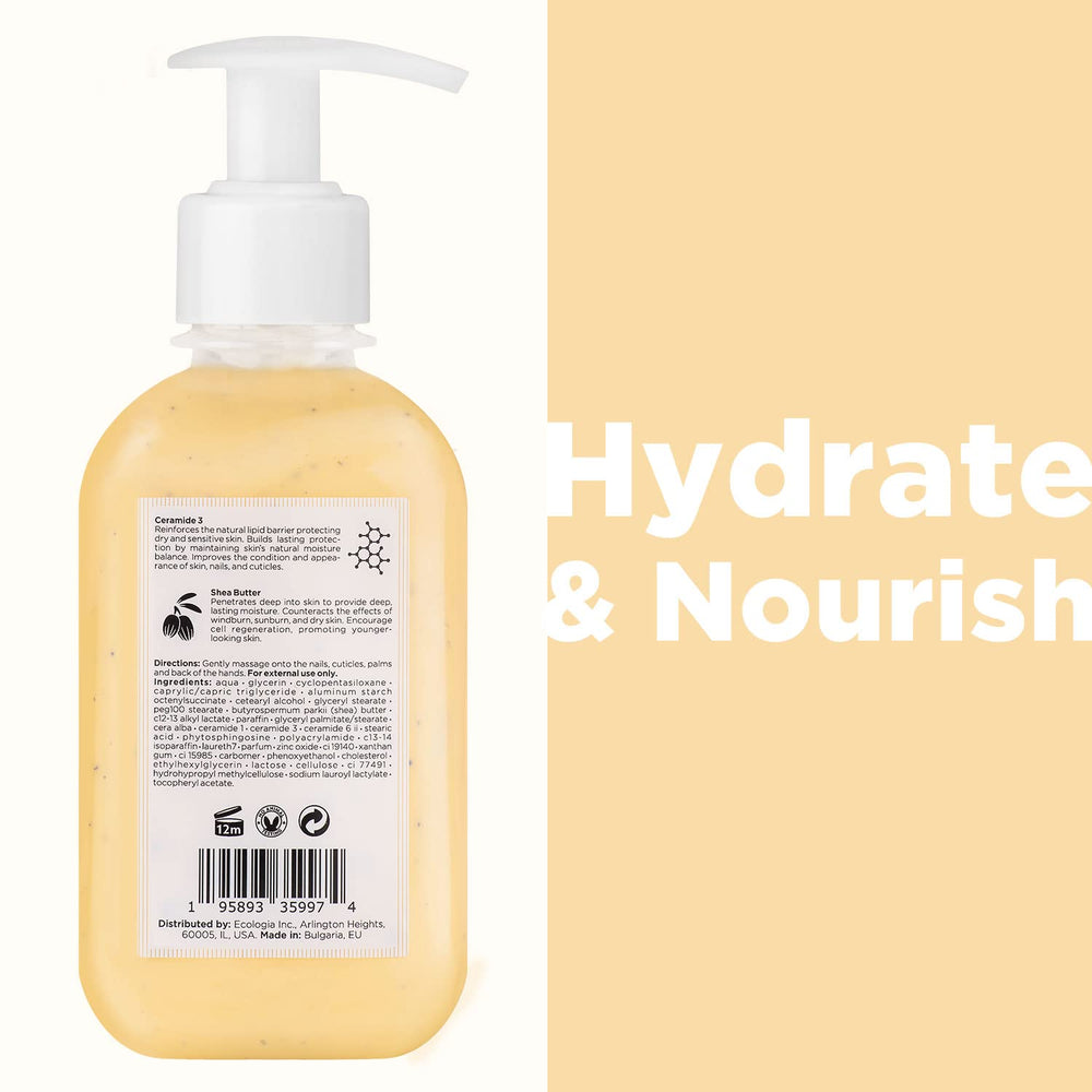 Cosmétiques Créatifs – application sur la main montrant texture légère non-grasse.