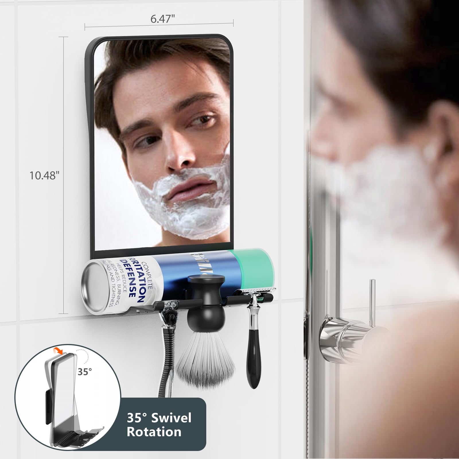 COSMIRROR adhésifs nano faciles à fixer sans percer