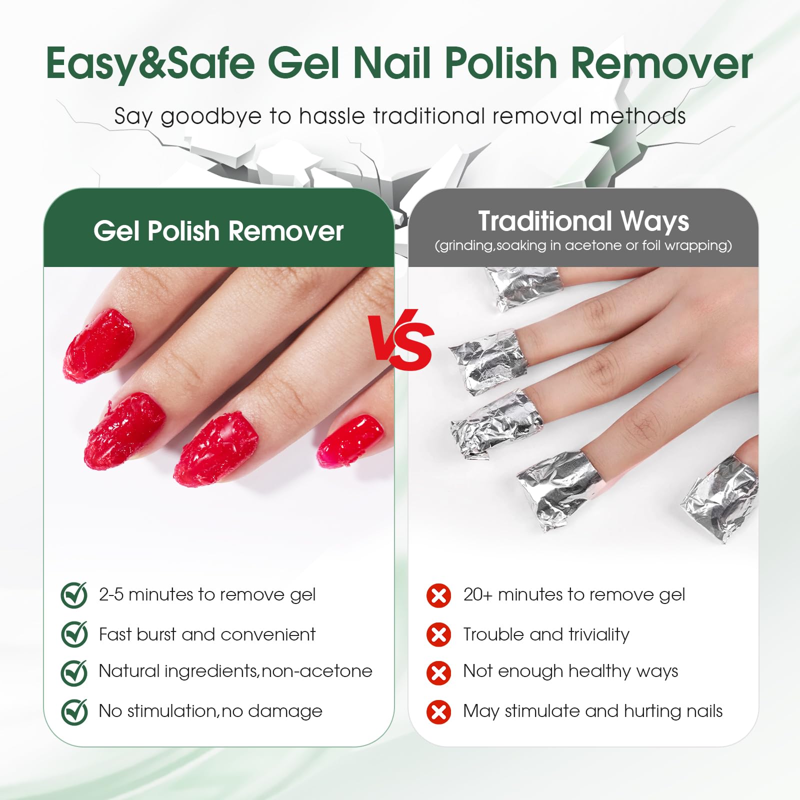 COSMOO démaquillant gel pour ongles – retrait en 3-5 minutes, gain de temps.