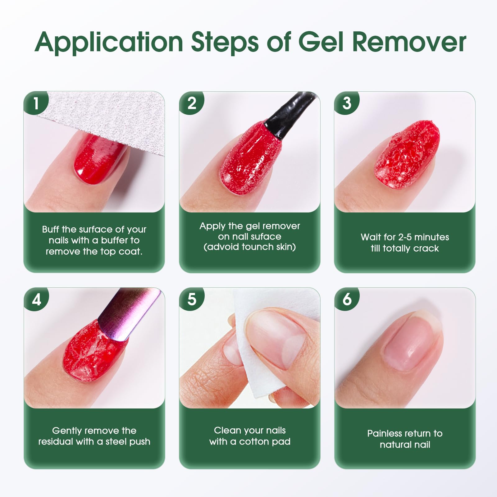 COSMOO démaquillant gel pour ongles – manipulation confortable et pratique à la maison.