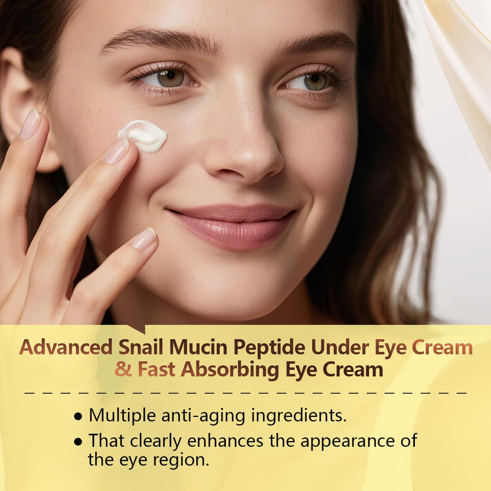 COSMOO mucine d'escargot: hydratation durable et douceur sur le contour des yeux.