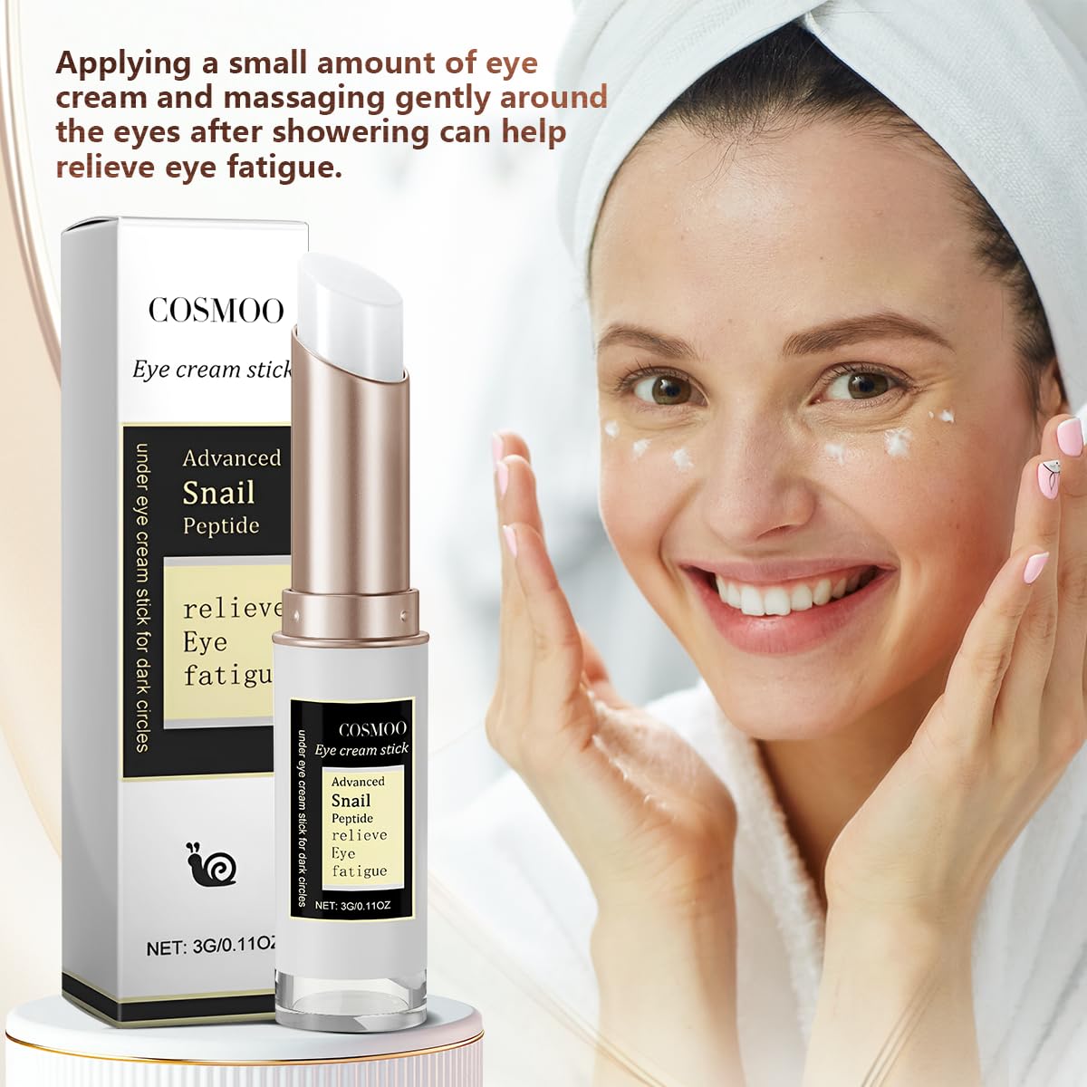 COSMOO mucine escargot hydratation yeux intense.