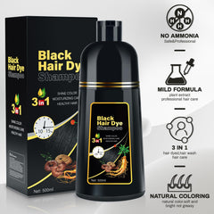 Cosmpro champu-mousse-cheveux-humides: application facile et couleur homogène.