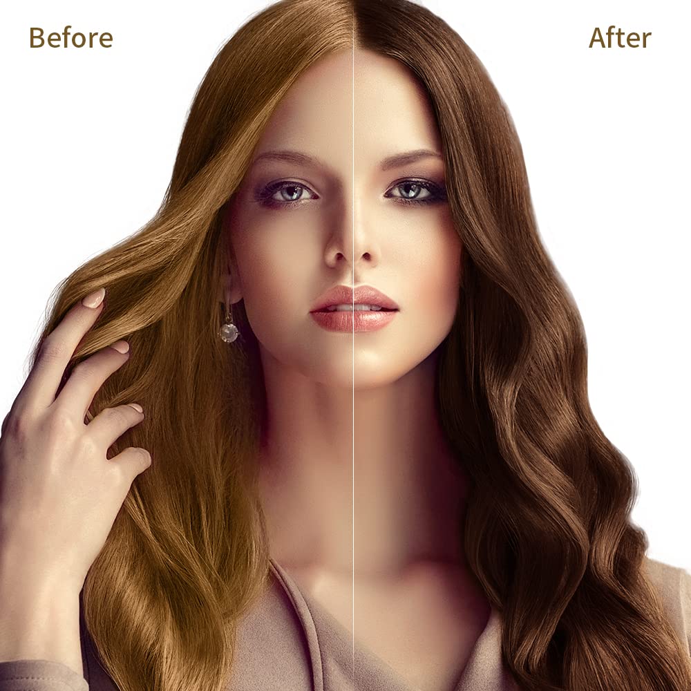 COSMTEK Shampoing Colorant Brun Foncé dans un flacon pratique à domicile