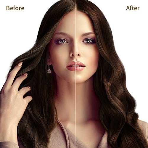 COSMTEK Shampoing Colorant Brun Foncé après application, couleur durable et naturelle