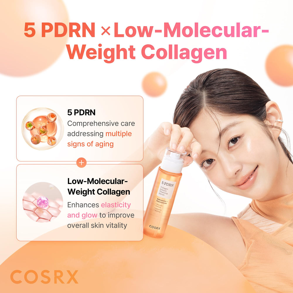 Ingrédients PDRN et collagène dans COSRX, action nourrissante.