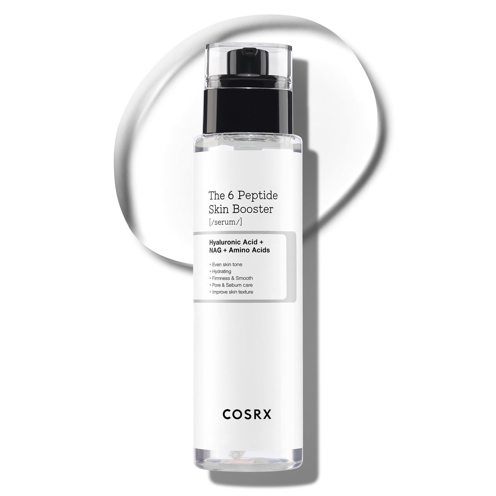COSRX 6X Peptide Collagen Booster Toner Serum : bouteille-pompe, hydratation et éclat.