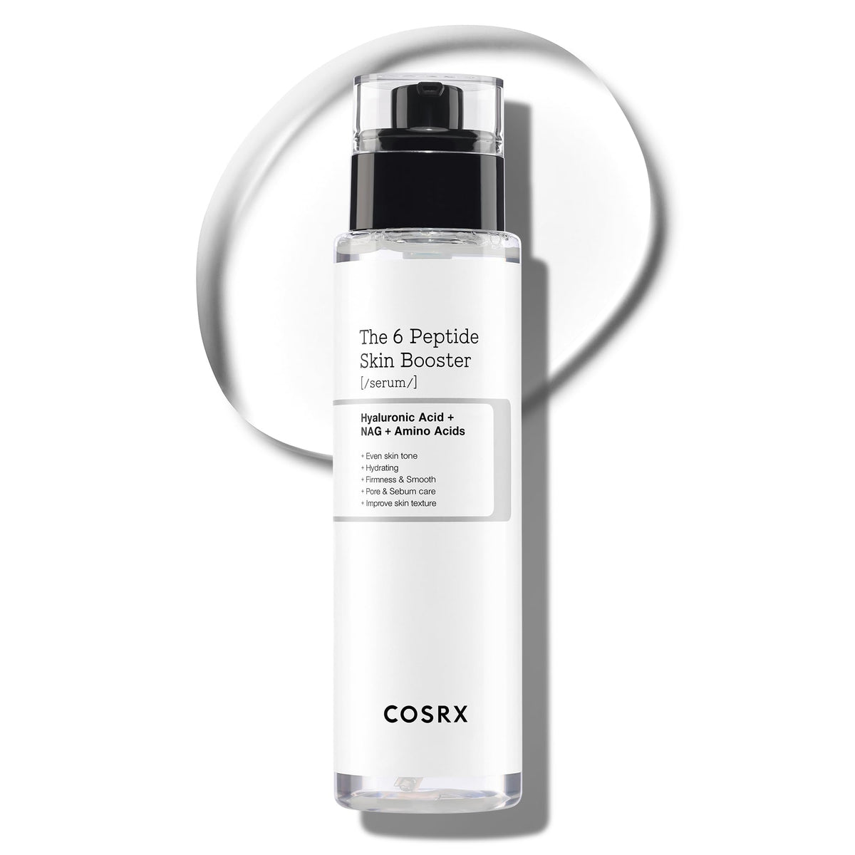 COSRX 6X Peptide Collagen Booster Toner Serum : bouteille-pompe, hydratation et éclat.