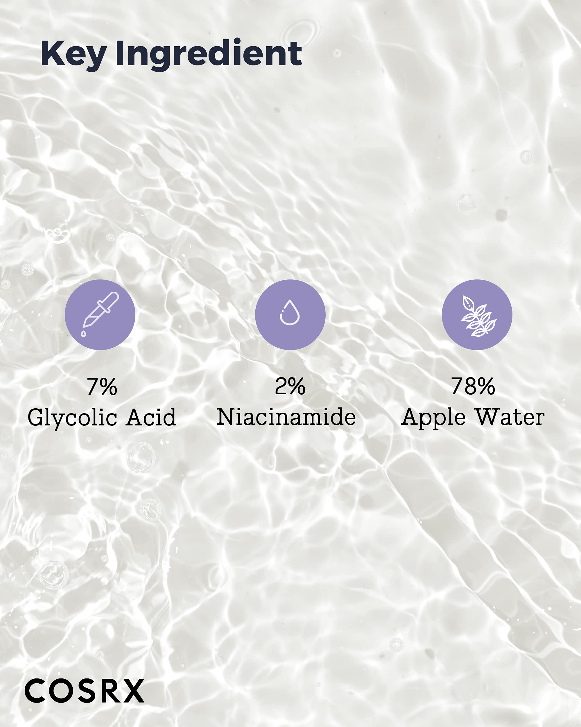 CosRX 7% acide glycolique - Pores minimisés et teint clair