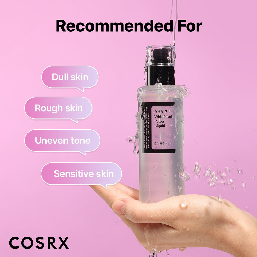 COSRX toner with cotton pad closeup for daily exfoliation use.