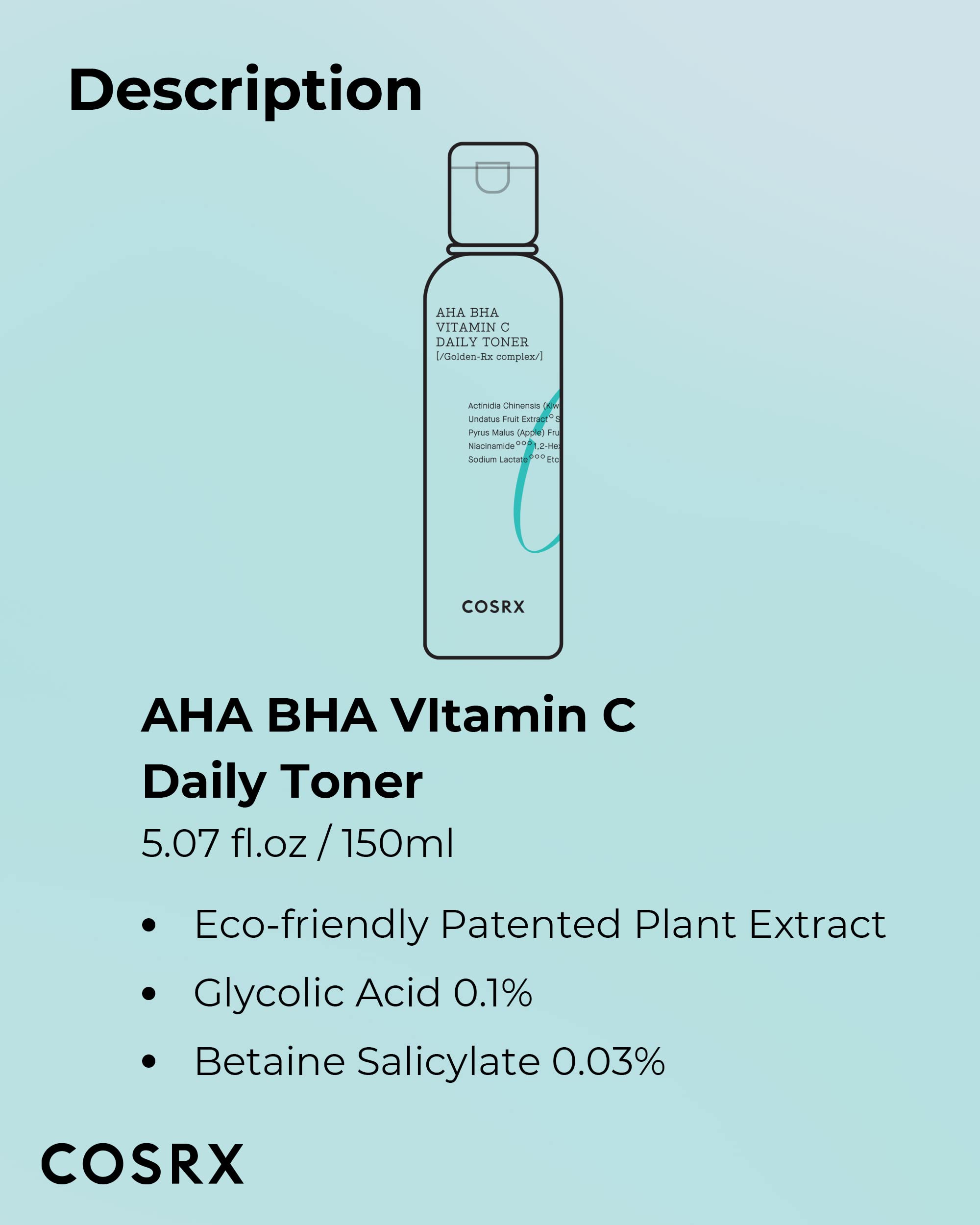 COSRX ABC Daily Toner – favorise l'absorption des sérums et crèmes