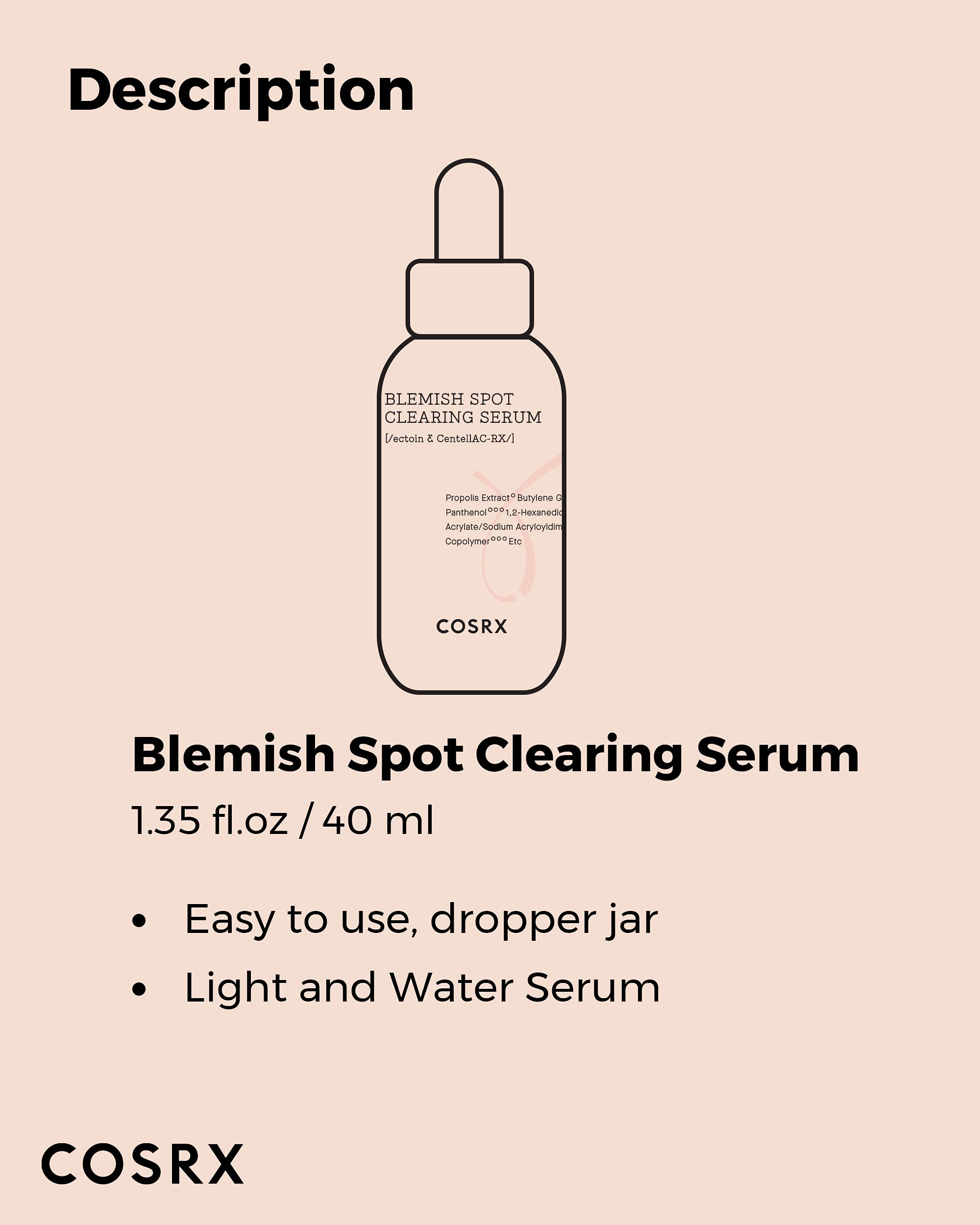 COSRX AC Collection serum on skin demonstrates quick absorption for blemish-prone skin.