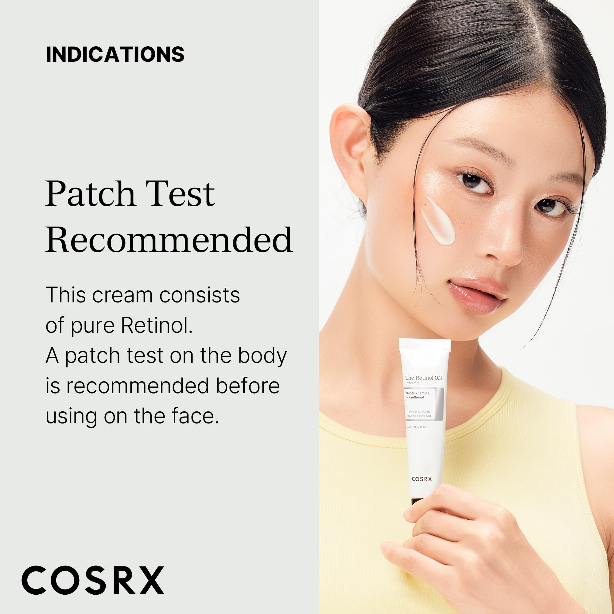 COSRX Application petite dose, étape finale du soin quotidien.