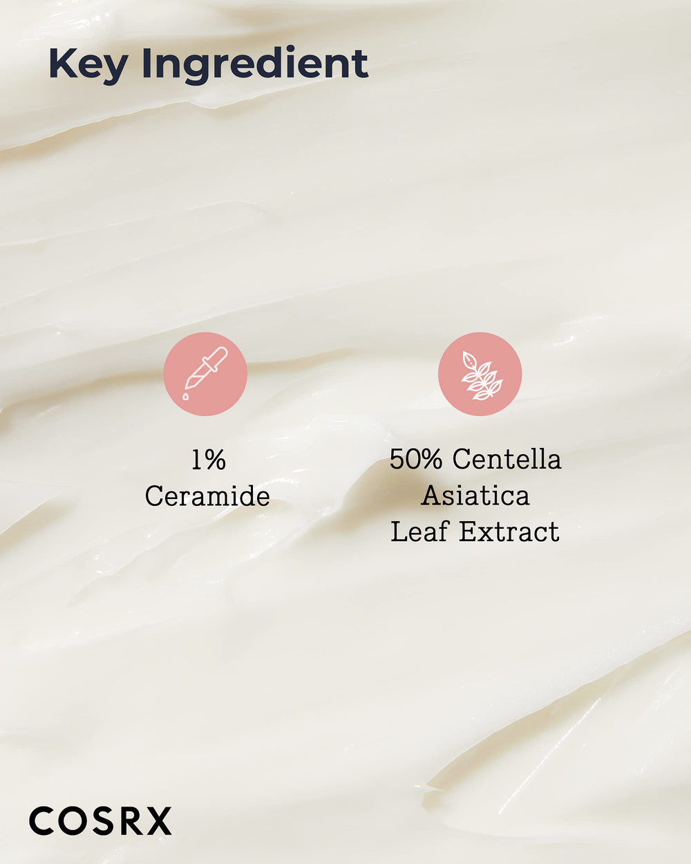 COSRX Balancium Comfort Ceramide Cream – Ingrédients clés Ceramide 3 et Centella apaisante.