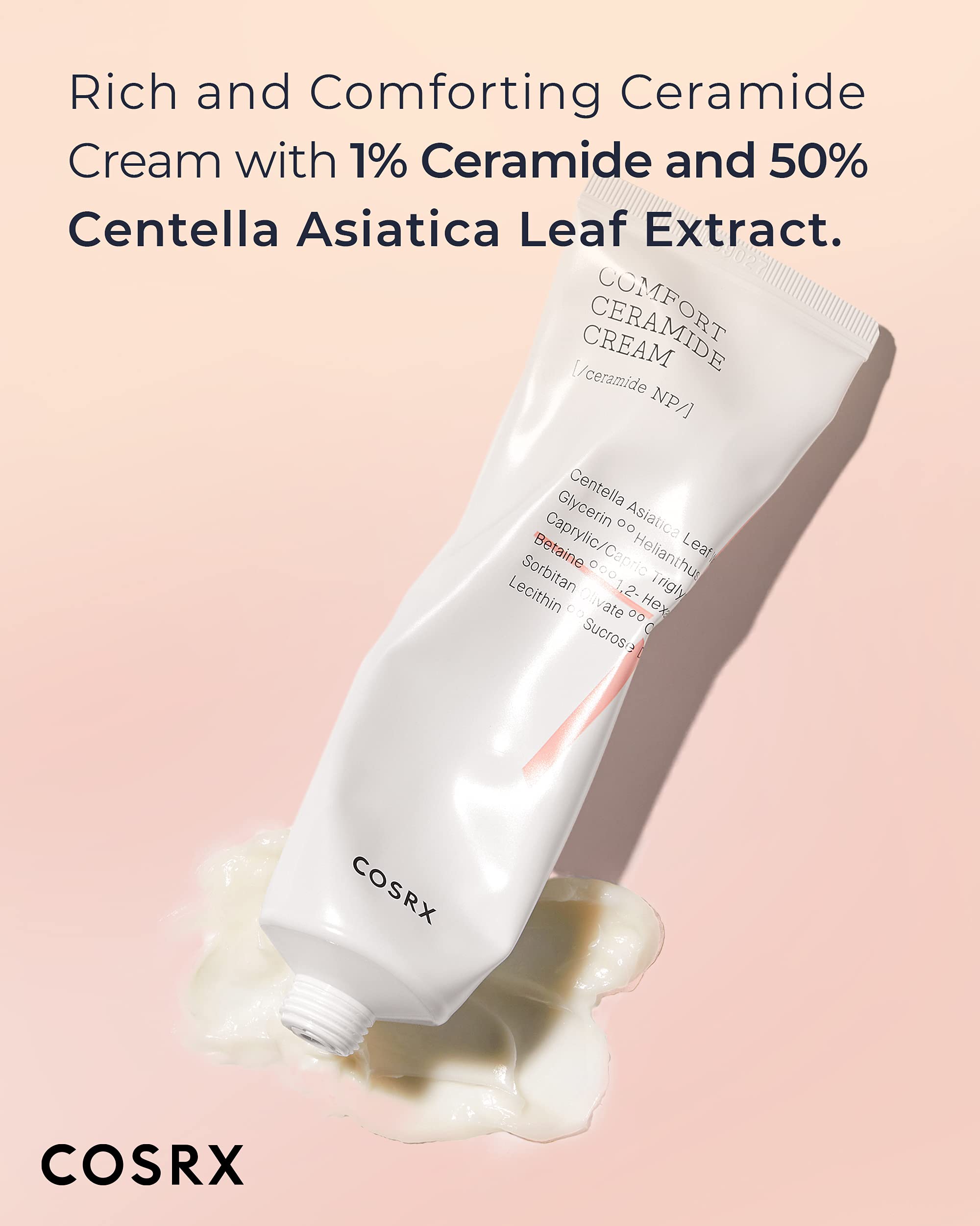 COSRX Balancium Comfort Ceramide Cream – Texture crème qui nourrit profondément et apaise.