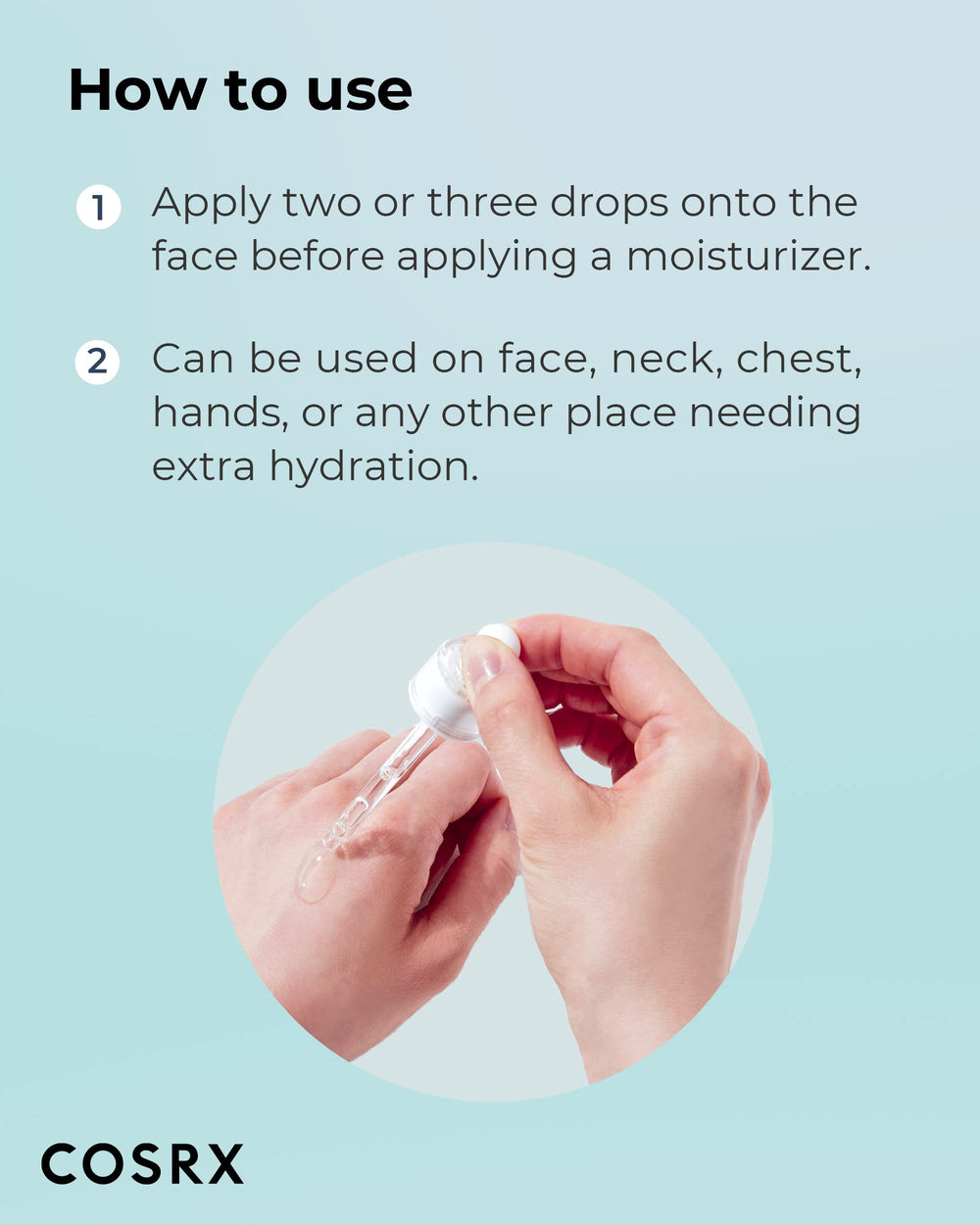 COSRX Centella Aqua Ampoule — utilisation quotidienne pour l'hydratation légère