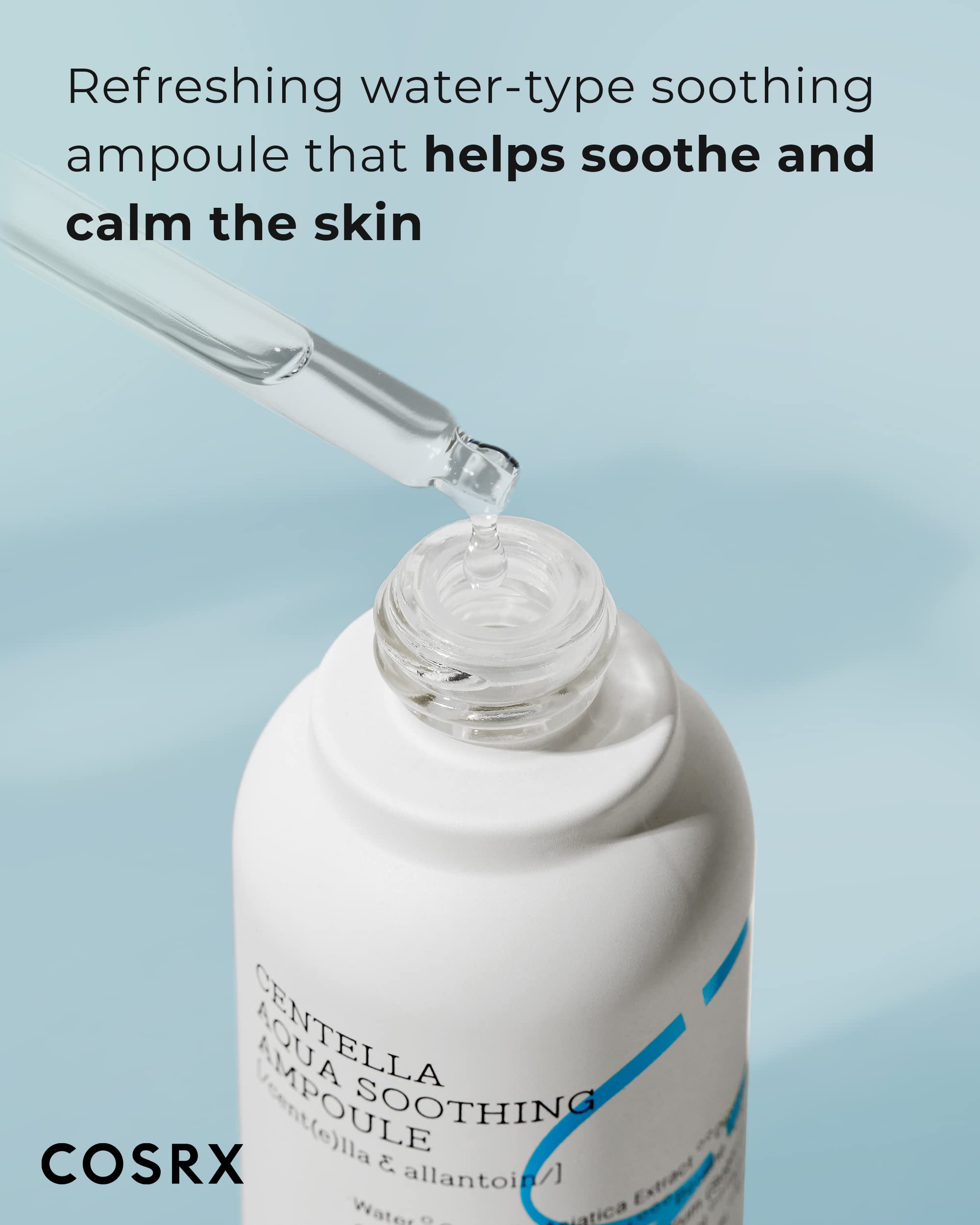 COSRX Centella Aqua Ampoule — goutte pratique pour une application rapide