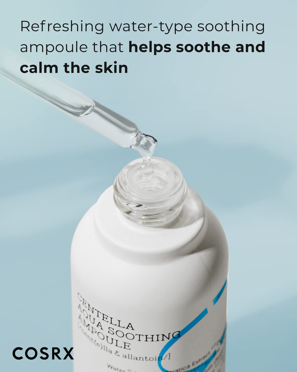 COSRX Centella Aqua Ampoule — goutte pratique pour une application rapide