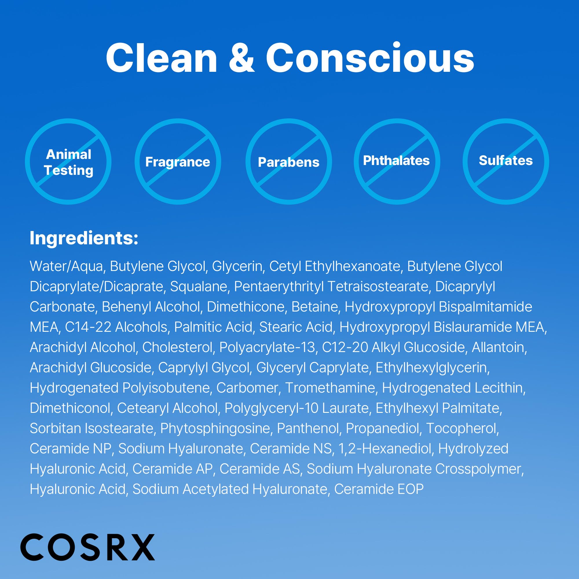 COSRX Crème barrière ceramides, emballage minimal et informatif.