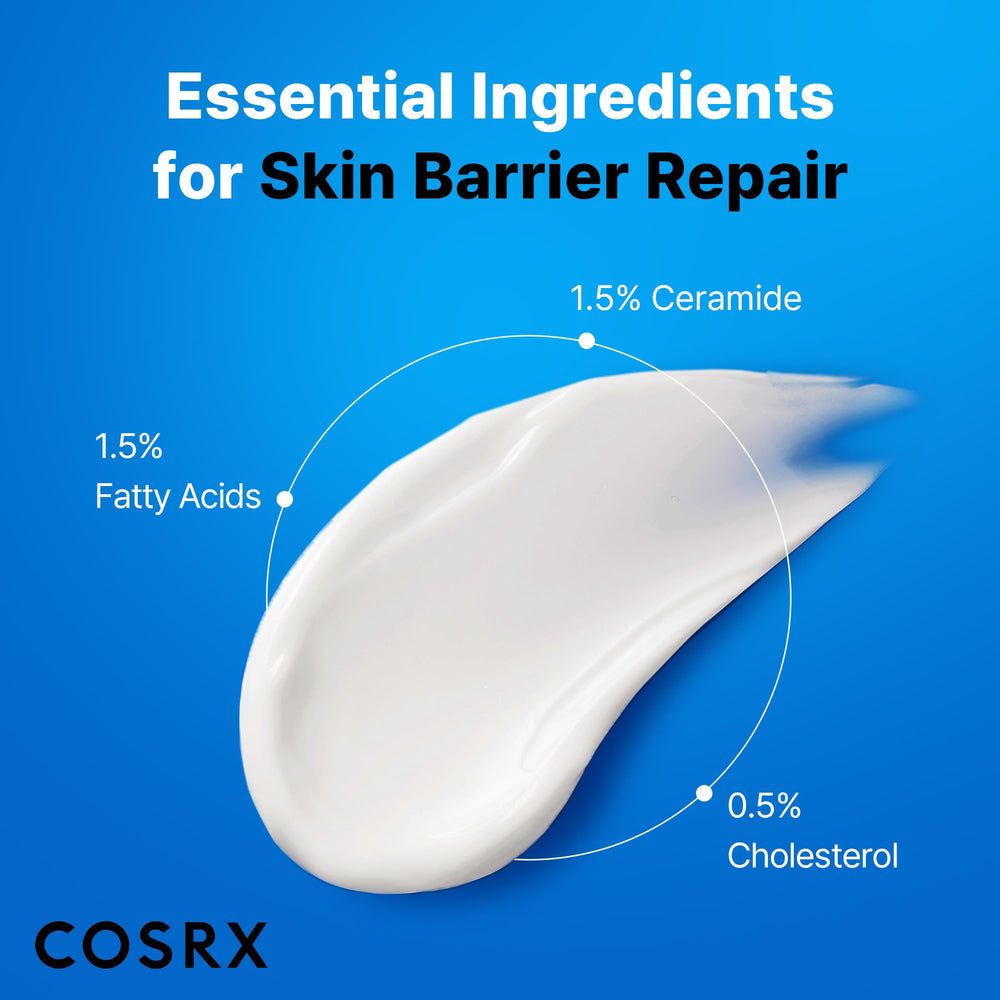 COSRX Crème barrière ceramides, pompe pratique facilitant l’utilisation quotidienne.