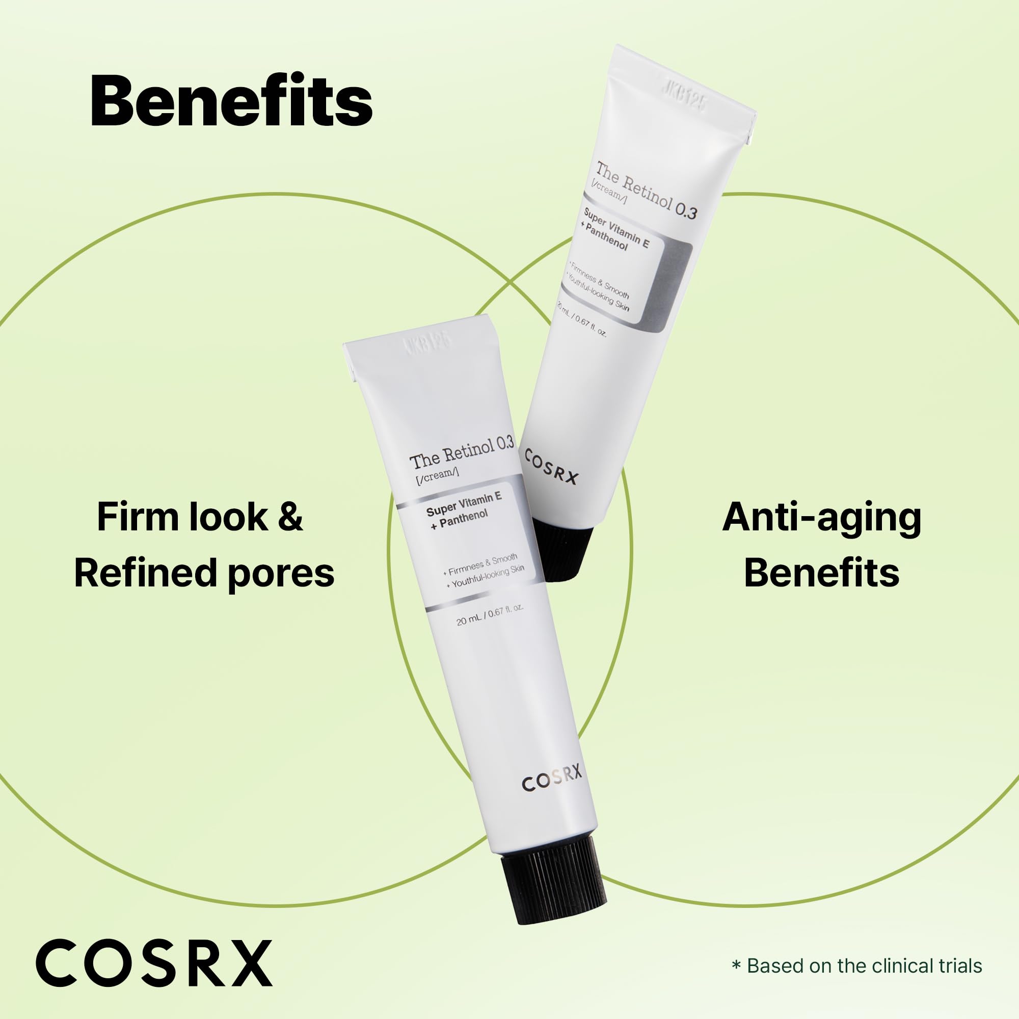 COSRX Crème yeux et cou en action, soin ciblé pour contours.