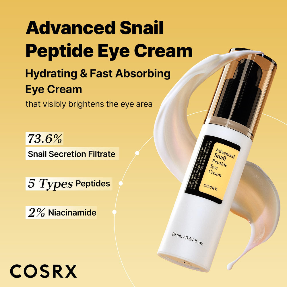COSRX texture lotion légère pour le contour des yeux sans film gras.