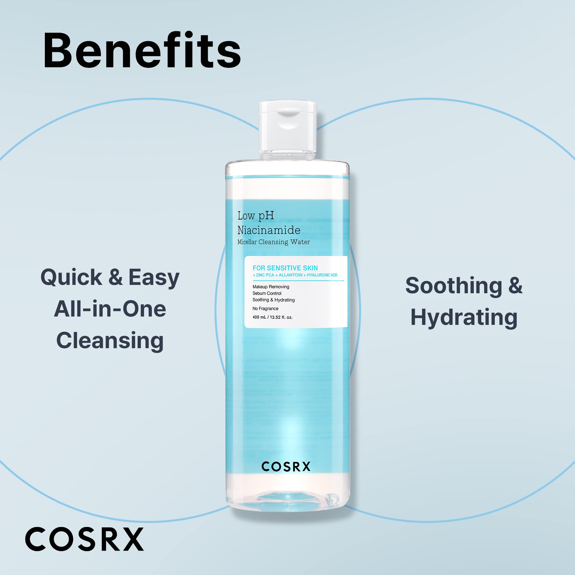 Cosrx eau micellaire Niacinamide, texture légère et fraîche
