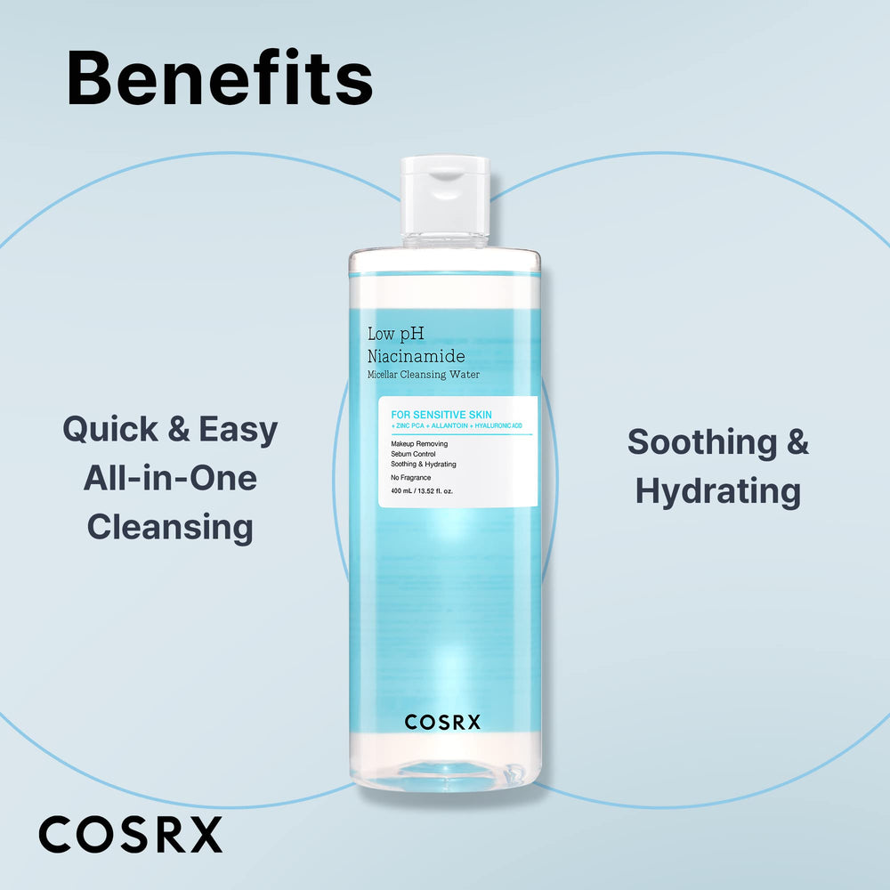 Cosrx eau micellaire Niacinamide, texture légère et fraîche