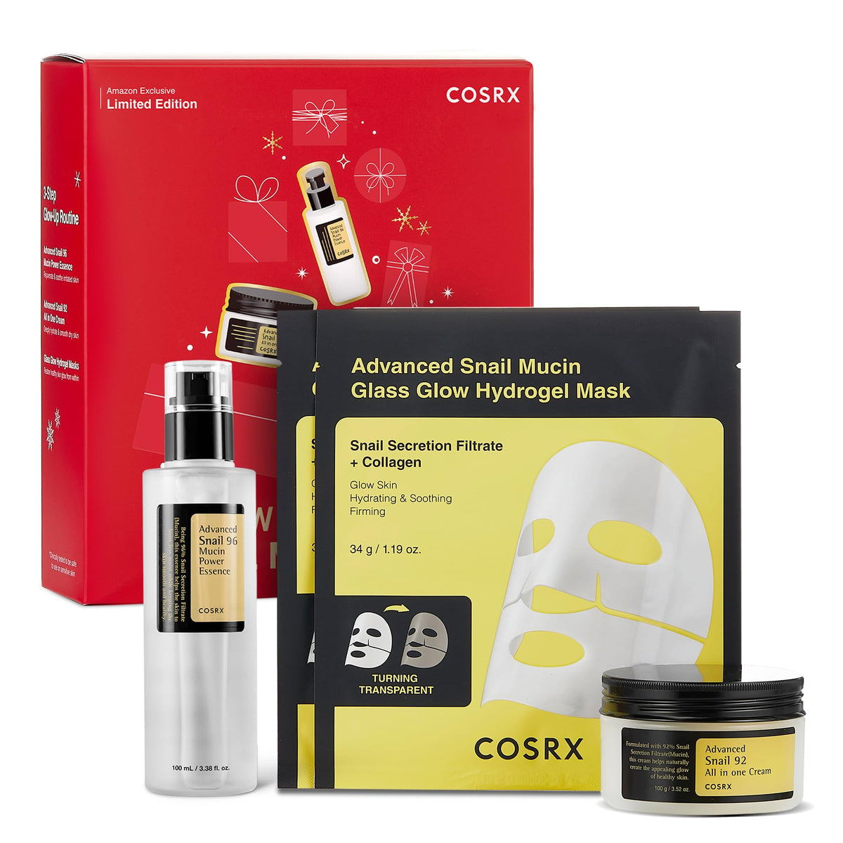 Essence COSRX Snail Mucin 96% – bouteille; hydratation rapide et éclat naturel.