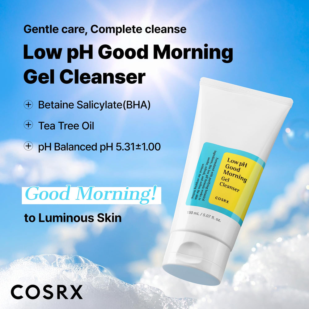 COSRX gel-nettoyant visage, texture gel purifiante sans tiraillement