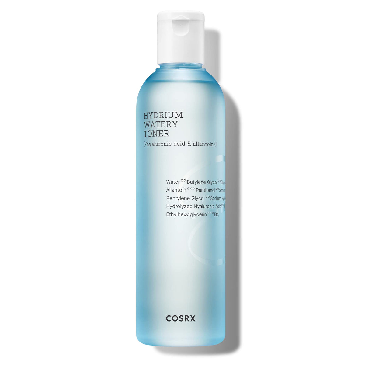 COSRX Hydrium Watery Toner, bouteille transparente, hydratation légère pour peau sensible