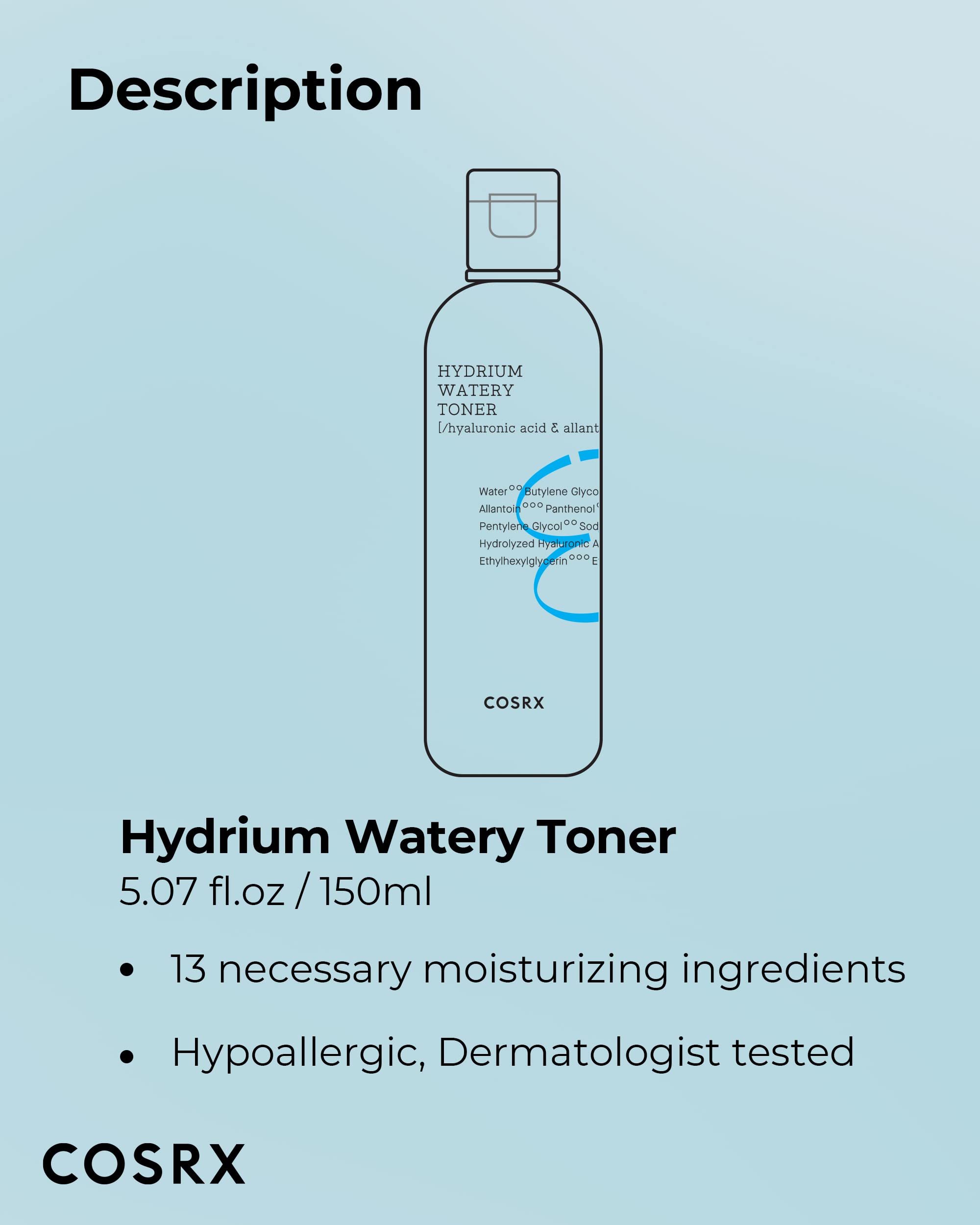 COSRX Hydrium Watery Toner, routine visage équilibrante et douce