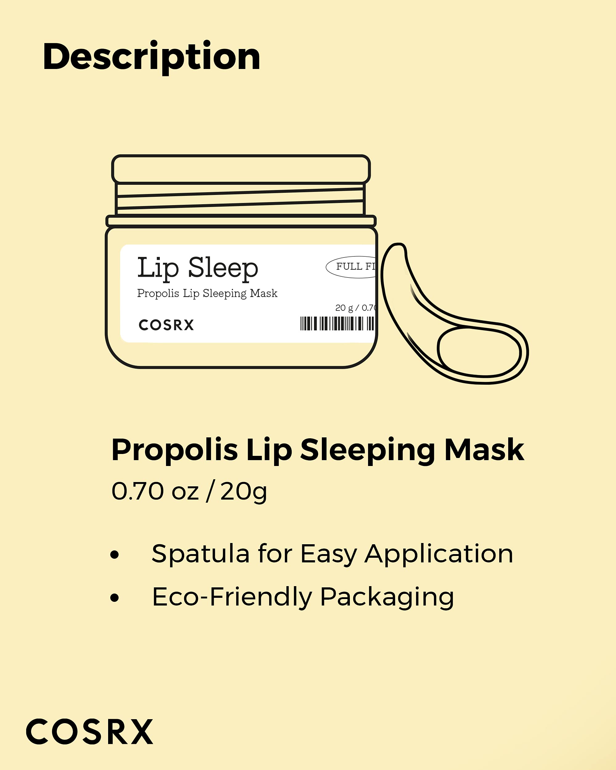 COSRX Lip Care Balm étiquette amovible et packaging recyclable
