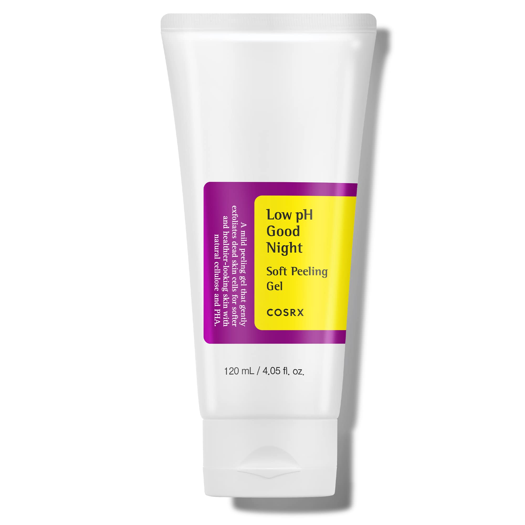 COSRX Low pH Good Night Soft Peeling Gel – bouteille montrant exfoliation douce pour peau sensible