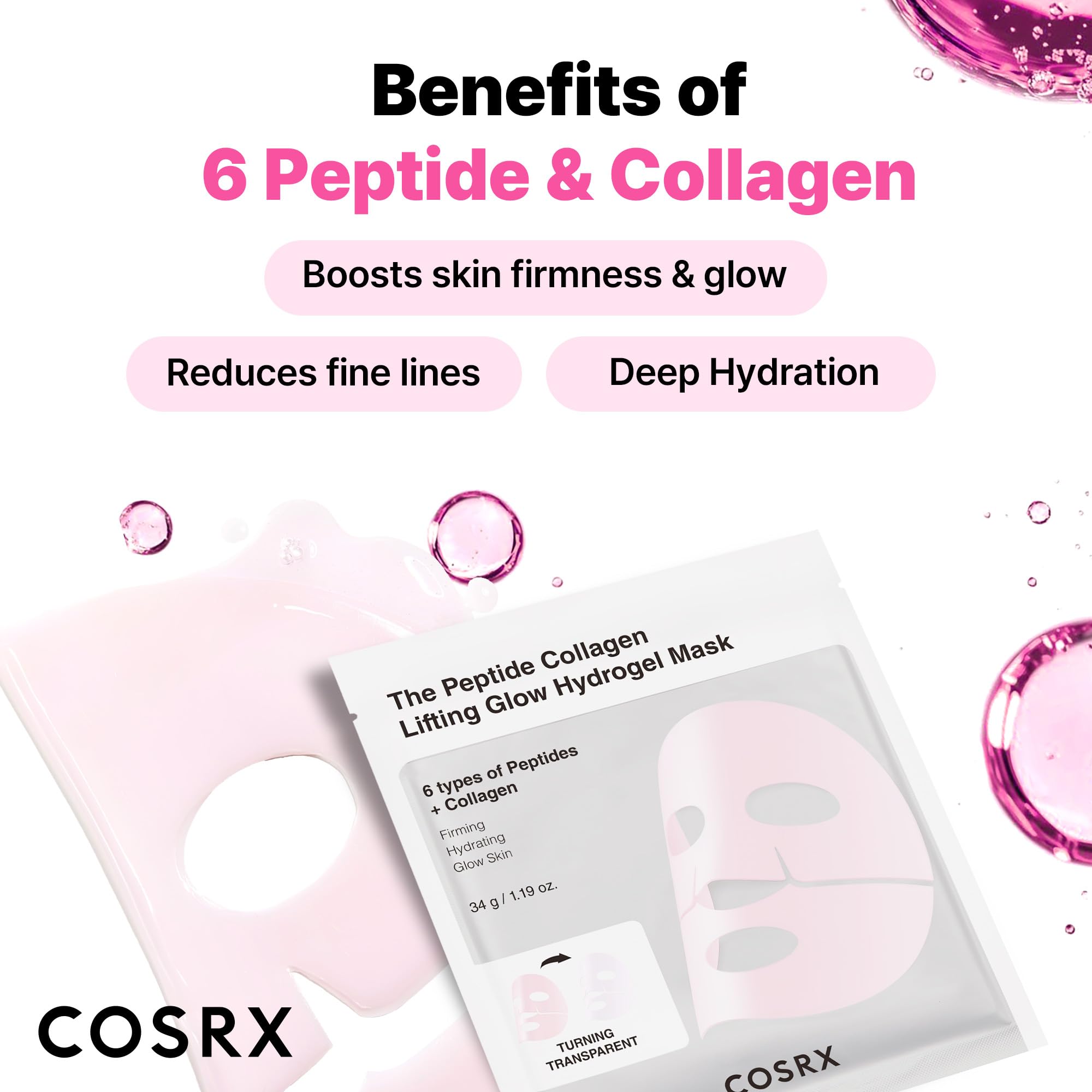 COSRX masque en place sur le visage pour hydratation ciblée