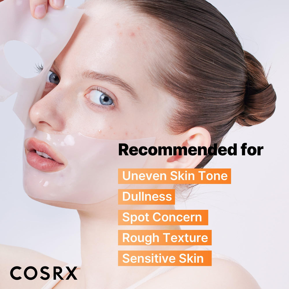 COSRX masque hydrogel alpha-arbutin emballage compact, voyage facile et pratique.