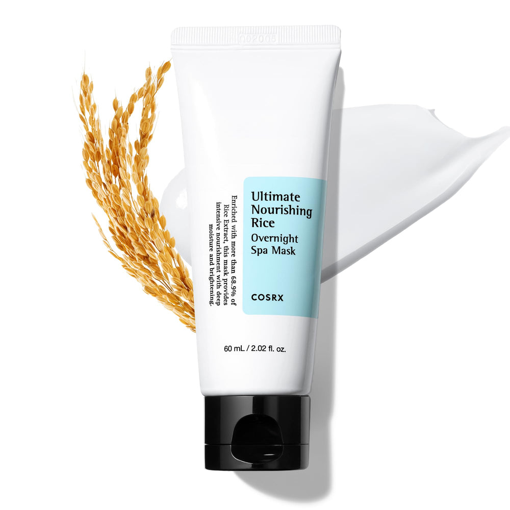 COSRX Masque Nuit Nourrissant: pot ouvert révèle texture riche pour hydratation nocturne.