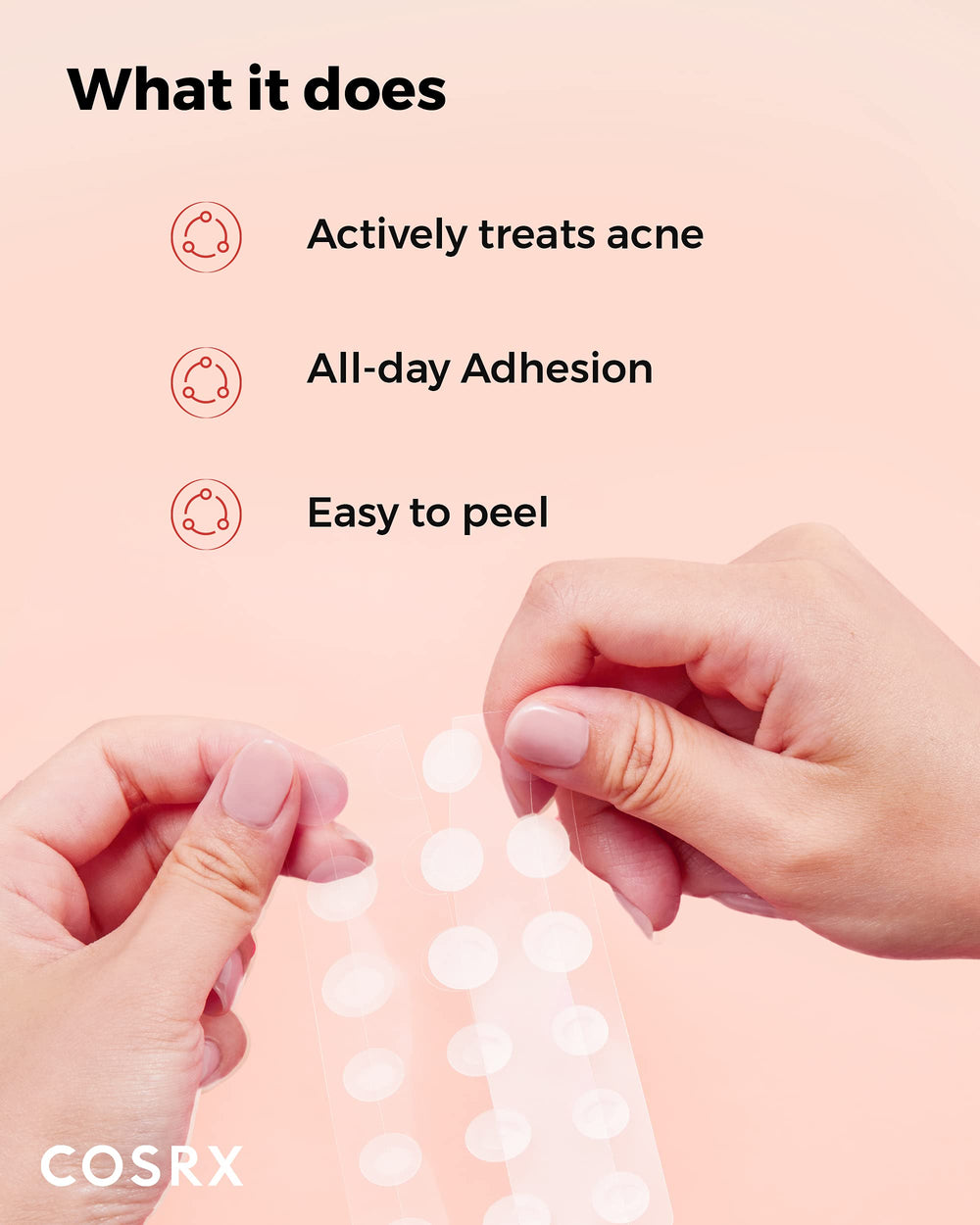 COSRX Master Patch Intensive – application douce et confortable sur petites zones.