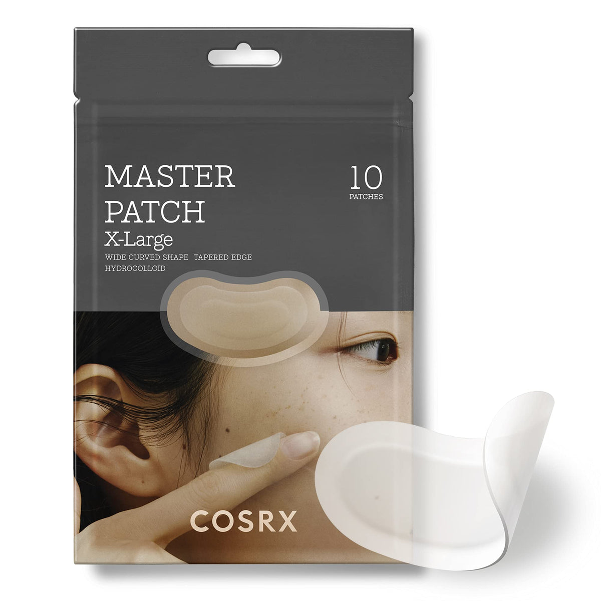 COSRX Master Patch Intensive on the face with oval patch for discreet blemish care
