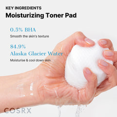 COSRX Moisture Up Pads – côté doux pour tonifier et hydrater.