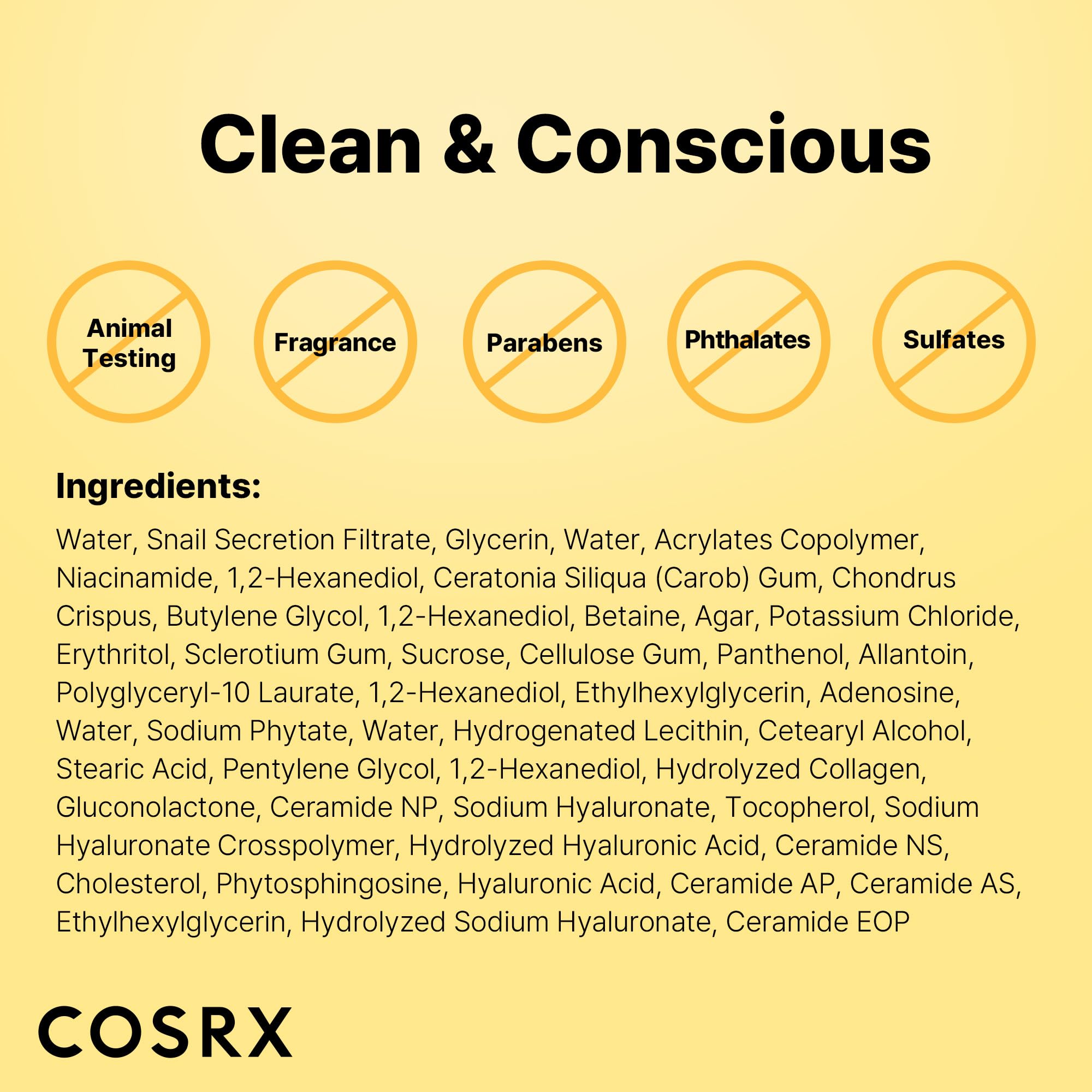 COSRX masque hydrogel à 25% mucine, hydratation intense