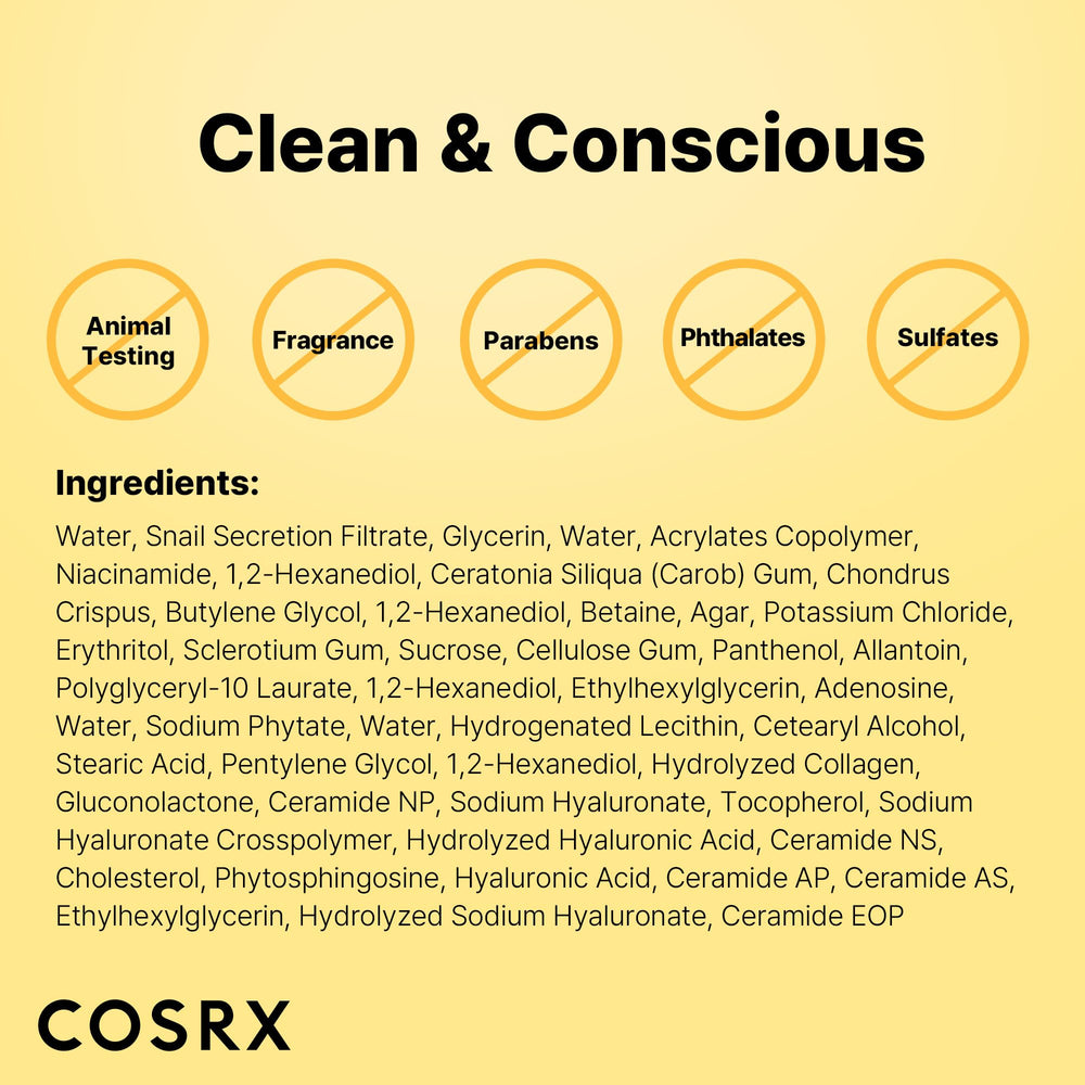 COSRX masque hydrogel à 25% mucine, hydratation intense