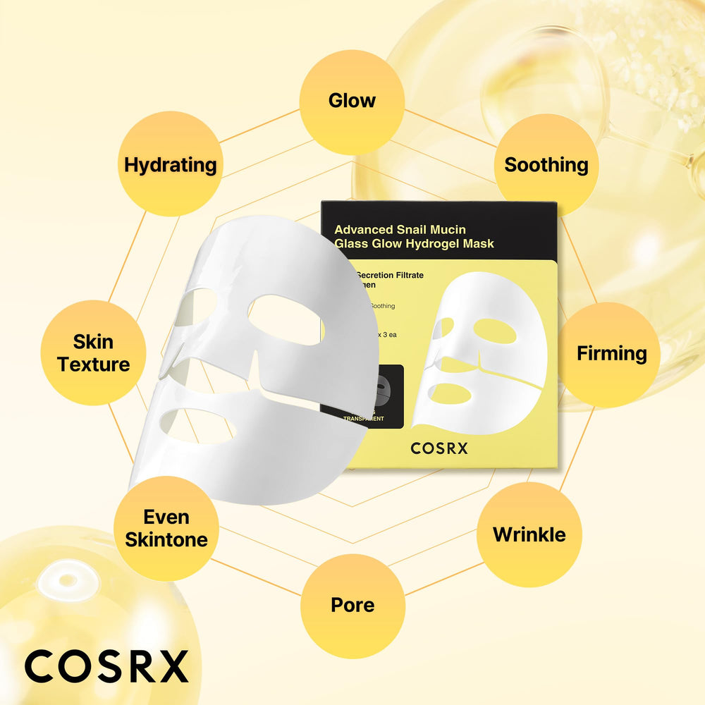 COSRX masque hydrogel après utilisation, teint lumineux au réveil