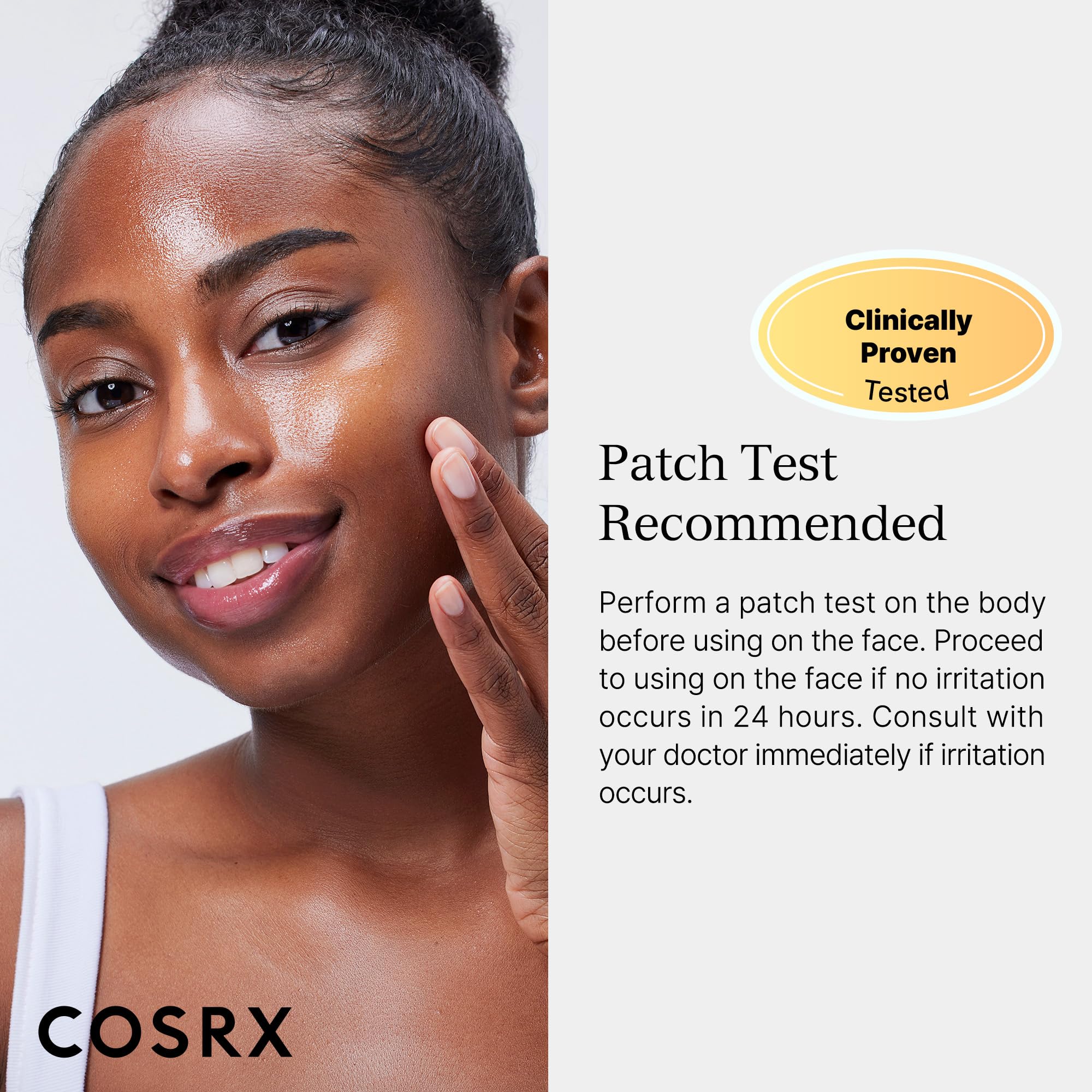 COSRX masque hydrogel avec mucine, texture soyeuse sur la peau