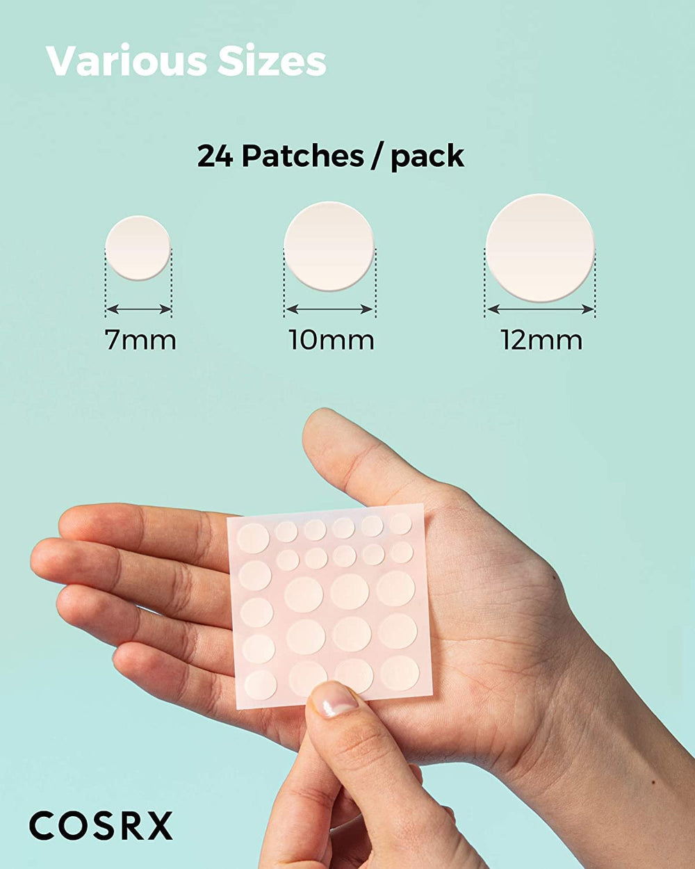Pansement COSRX taille M pour boutons moyens, solution pratique.