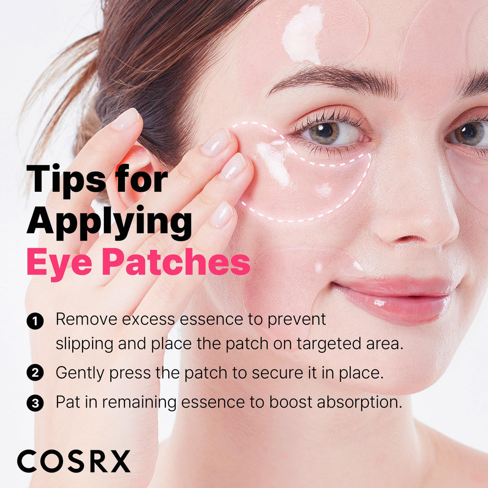 COSRX patch yeux raffermissement collagene: contour plus ferme après utilisation.