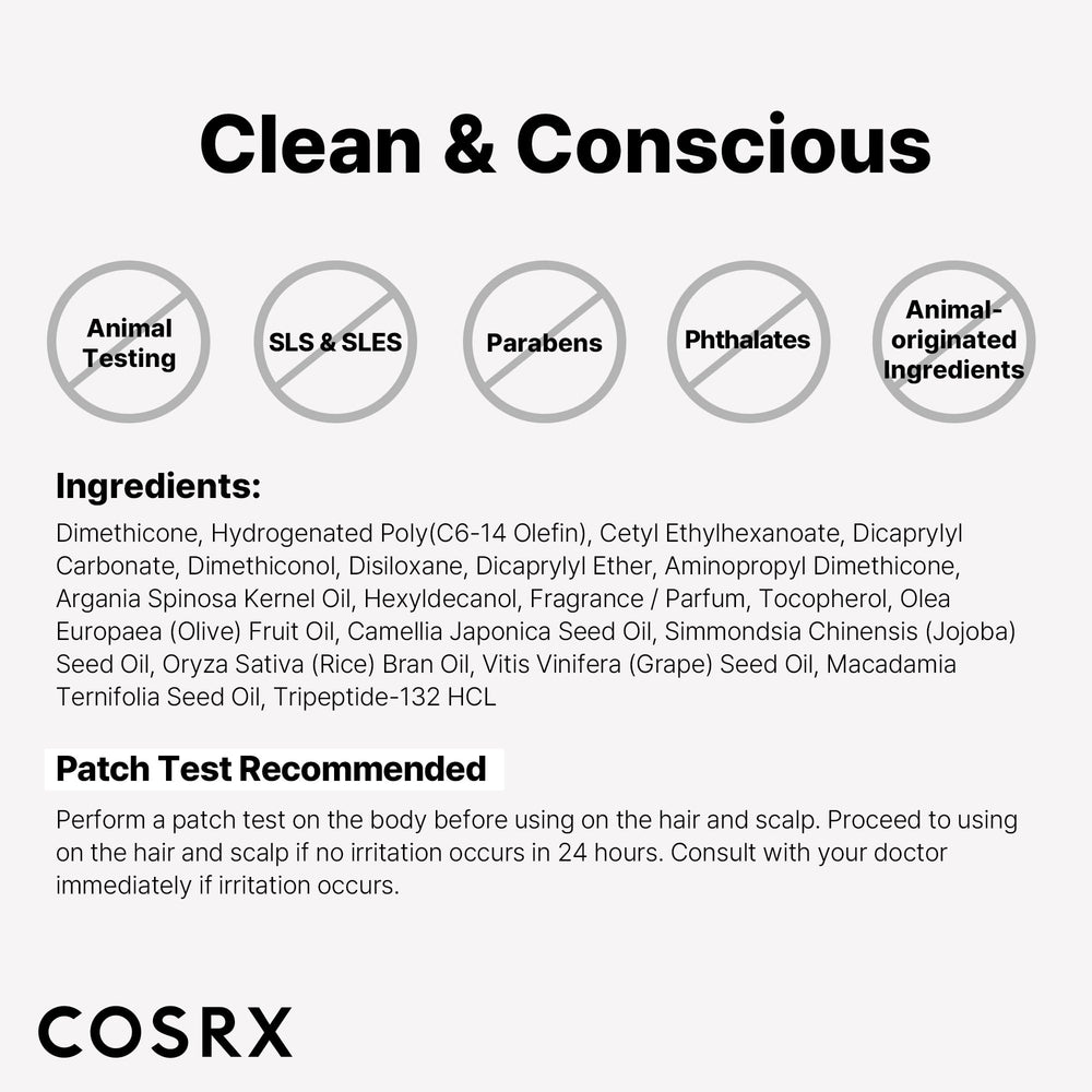 COSRX Peptide 132 Sérum cheveux couleurs douceur et soin