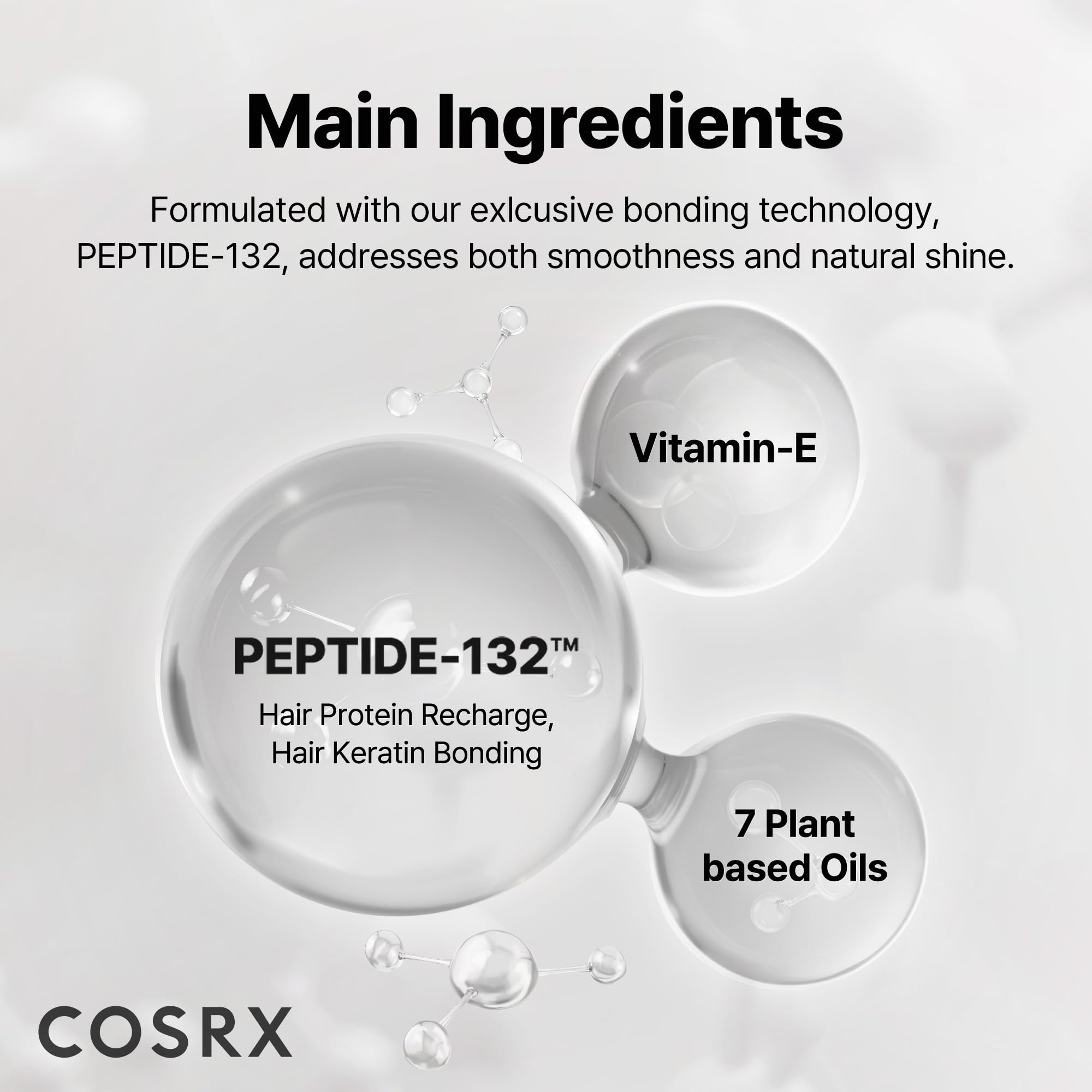 COSRX Peptide 132 Sérum cheveux hydratation profonde