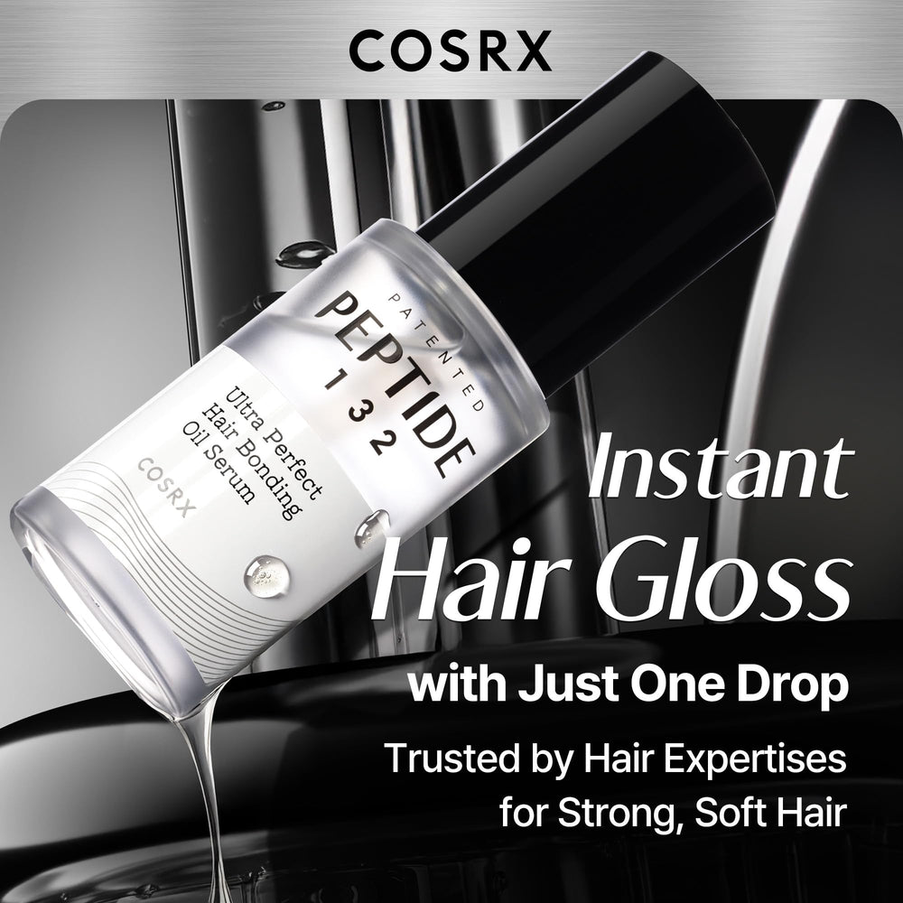 COSRX Peptide 132 Sérum huile cheveux application goutte pour démêler et discipliner